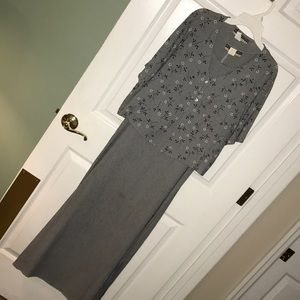 Sleeveless Midi dress w/ short sleeve jacket